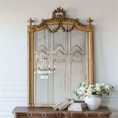 Eloquence French Country Style Antique Mirror 1880 French Country