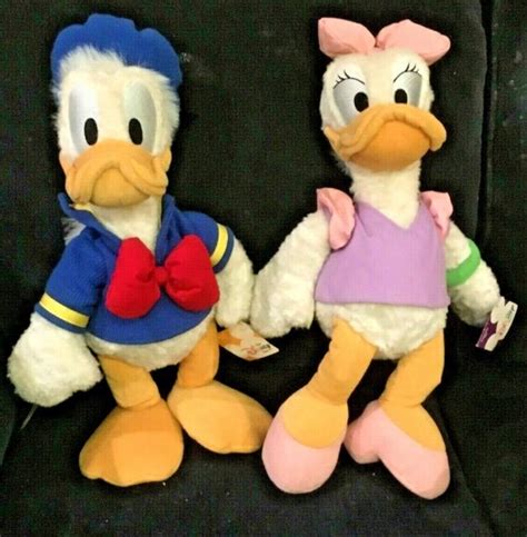 Disney Store Donald And Daisy Duck 16 Inch Plush Dolls In Newexcellent