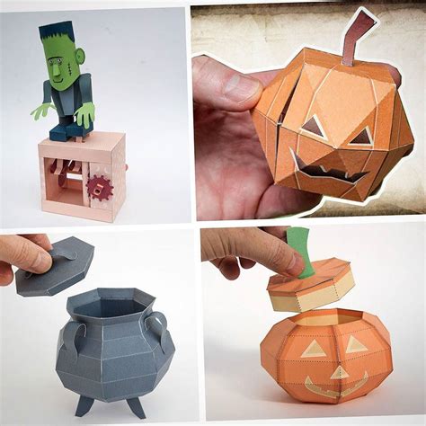 Halloween Paper Craft To Download And Make Robives Com Halloween Papertoy Papercraft