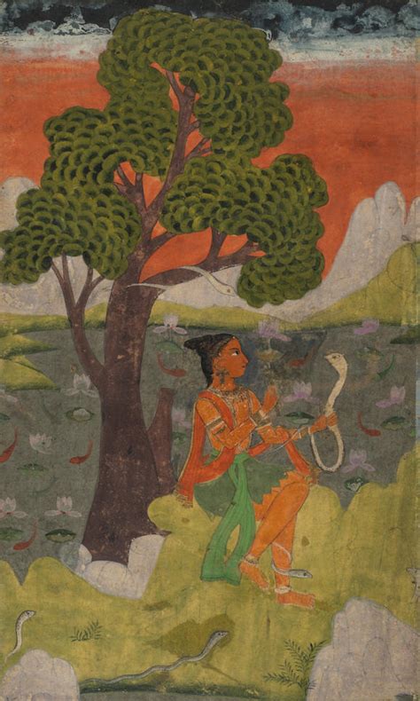 Bonhams Asavari Ragini A Maiden Seated Beneath A Tree Communing With