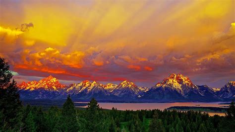 Amazing Sunset Grand Teton Wallpapers Hd Desktop And Mobile Backgrounds