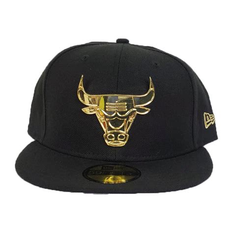 Matching New Era Black Chicago Bulls Fitted Hat For Exclusive