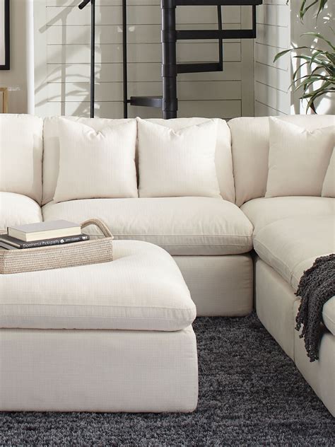 Coaster Hobson Sectional Sofa 551451 Set White Couch Living Room