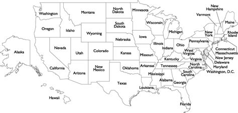 Us Map Labeled Usa Map Of United States Black And White Labeled And Images