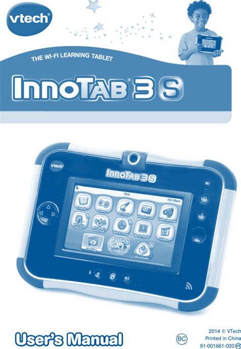Vtech Innotab 3s Plus The Learning Tablet Owners Manual