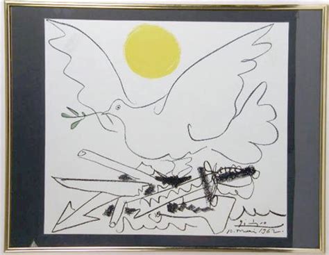 A Picasso Lithograph Dove Of Peace