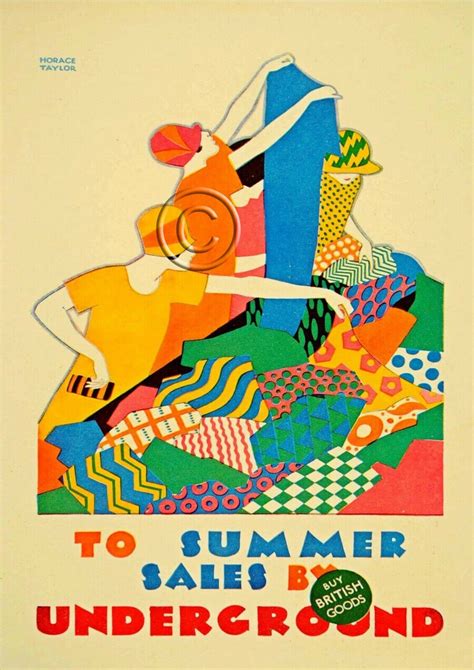Vintage London Underground Art Deco 1916 Travel Print Poster Wall