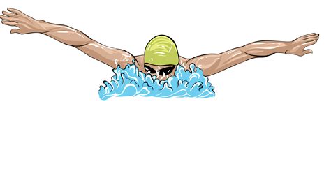 Swimmer In Green Swimming Hat And Goggles On Clipart Free Image Download