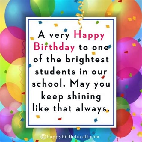 51 Happy Birthday Wishes For Students From Teacher And School 2022
