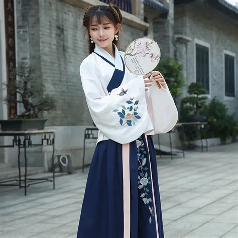Chinese Ancient Costume Hanfu Dresses Traditional Women Beautiful Dance