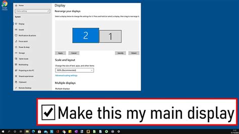 How To Make A Display The Main Display In Windows 10 Change Primary
