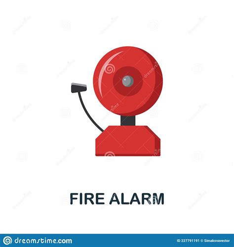 Fire Alarm Flat Icon Colored Sign From Home Security Collection