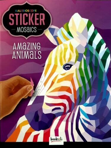 Kaleidoscope Sticker Mosaic Amazing Animals Paint By Sticker Colouring