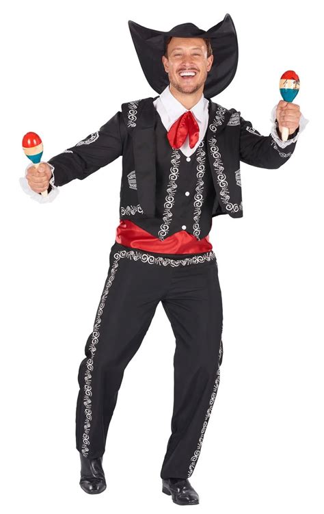 Black Firday Mens Mexican Mariachi Costume 2 In 1 Costume Best T