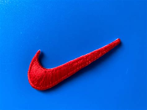 Nike Swoosh Logo High Quality Embroidered Iron On Patch Red Etsy