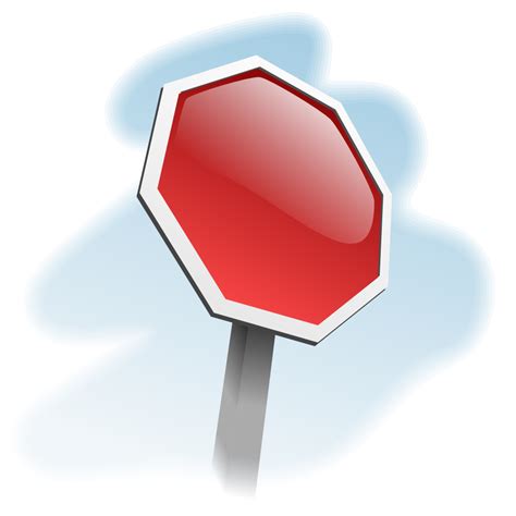 Onlinelabels Clip Art Stop Sign Angled