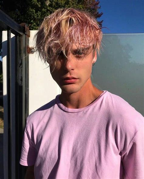 Pin By ️‍ On B O Y S Dyed Hair Men Pink Hair Guy Men Hair Color
