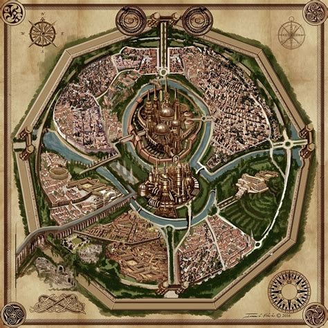 Map Of Ancient City Of Drith By James Christopher Hill Fantasy City