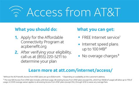 New At T Access Plan New Federal Benefit Free Internet
