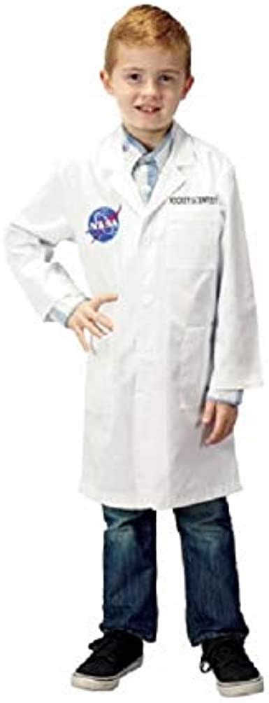 White Rocket Science Lab Coat Halloween Accessory Ages 8