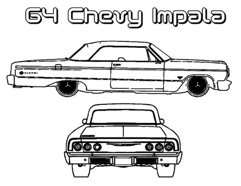 | at now, there are a lot of sites offering lowrider car coloring pages. 64 Chevy Impala Lowrider Cars Coloring Pages - Download ...