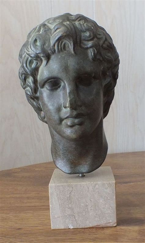 Alexander The Great Statue Bust Cast Bronzemarble Head