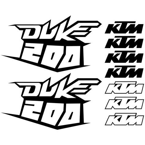 Wallstickers Folies Ktm 200 Duke Decal Stickers Kit