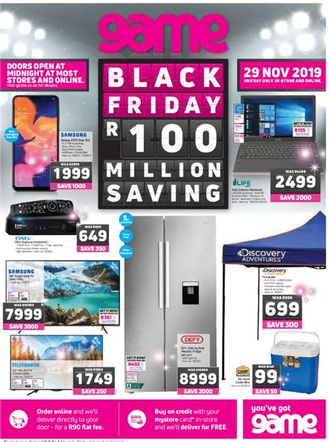 Black friday in its most pure and literal and innocent form is the day after thanksgiving when a lot of things — both online and off — go on sale. Game Black Friday Specials & Deals 2020 - R100 Million Saving