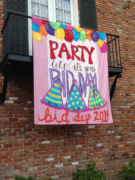 Birthday Party Bid Day Tri Delta Lsu Sorority Bid Day Bid Day Theme Bid Day Banner