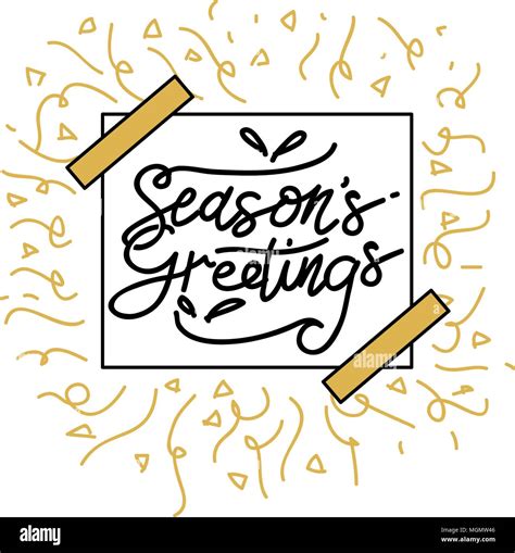 Seasons Greetings Template Vector Stock Vector Image And Art Alamy