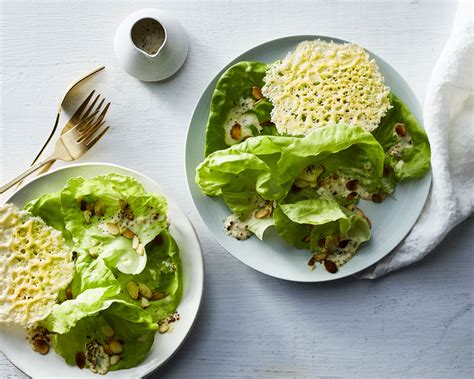 Butter Lettuce Salad With Parmesan Tuiles And Almonds Recipe Sunset Magazine