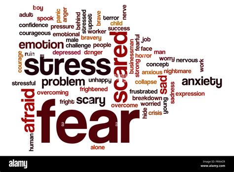 Fear Word Cloud Concept With Scared Afraid Related Tags Stock Photo Alamy
