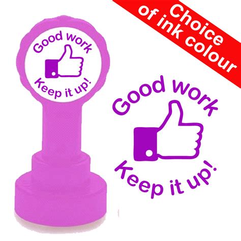 School Stamps Good Work Keep It Up Teacher Stamp Free Delivery