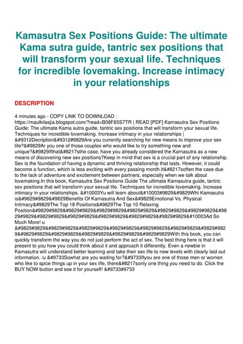 PPT PDF READ DOWNLOAD Kamasutra Sex Positions Guide The Ultimate Kama Sutra Guide PowerPoint