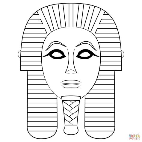 Egyptian Death Mask Coloring Page Free Printable Coloring Pages