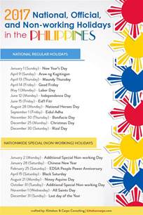 2017 Official Non Working Holidays In The Philippines