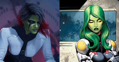 I Hope We Get A Skin That Makes Gamora Look Comic Accurate Green Hair With Orange Circles