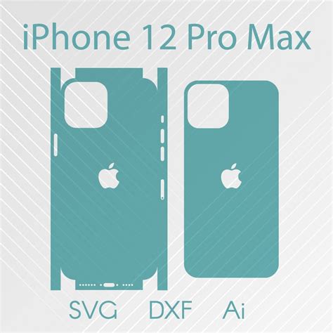 Iphone 12 Pro Max Full Wrap Skin Cutting Template Ai Dfx Svg Digitla