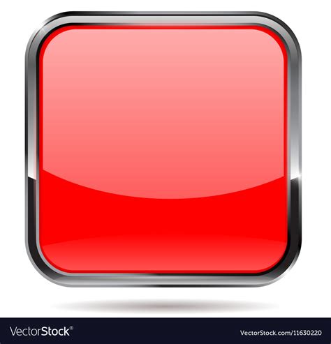 Red Power Button Square
