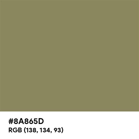 Khaki Green Color Hex Code Is 8a865d