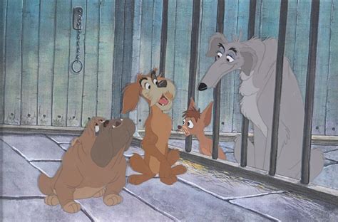 A Celluloid Of Pound Dogs From Lady And The Tramp By Walt Disney