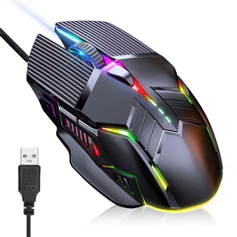 Gaming Mouse Wired Eeekit Usb Computer Mouse With 4 Adjustable Dpi Up