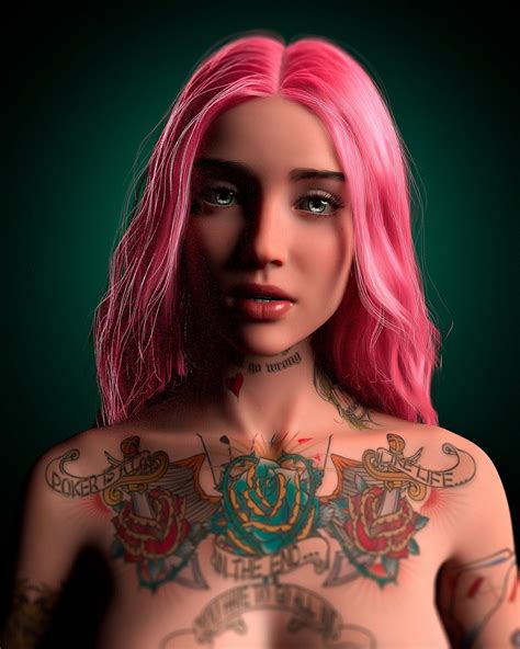 Pink Hair Girl Me Digital 3d 2022 R Art