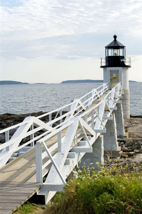 Marshall Point Lighthouse Port Clyde Maine Usa Stock Photo Image Of