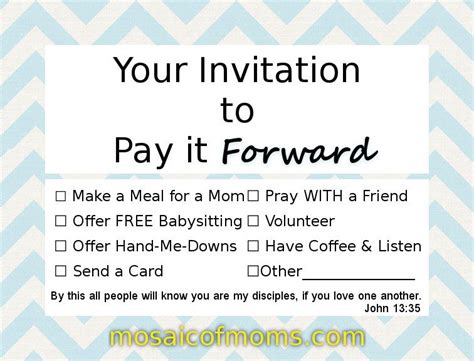 The pay it forward movement is not a new concept. pay it forward...cute printable | Pay it forward, Send a ...