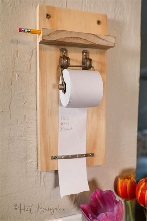 How To Make Wall Mounted Paper Roll Note Holder H2obungalow