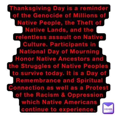 Thanksgiving Day Is A Reminder Of The Genocide Of Millions Of Native
