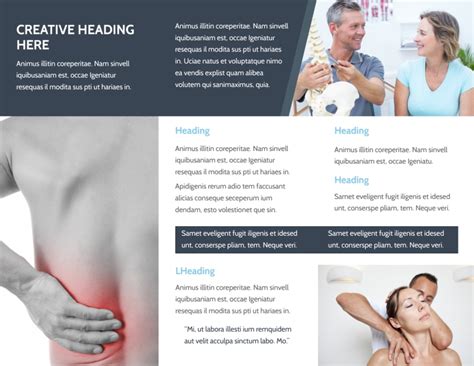 Chiropractor And Massage Therapist Brochure Template