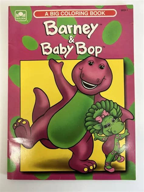 Vintage Barney And Baby Bop Coloring Book 1990s Newold Stock Unused