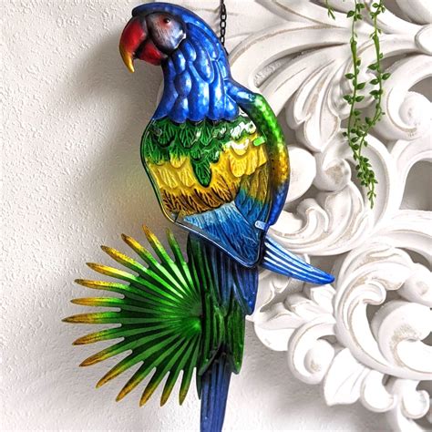 Large Multicoloured Parrot Bird Metal Wall Art Ebay